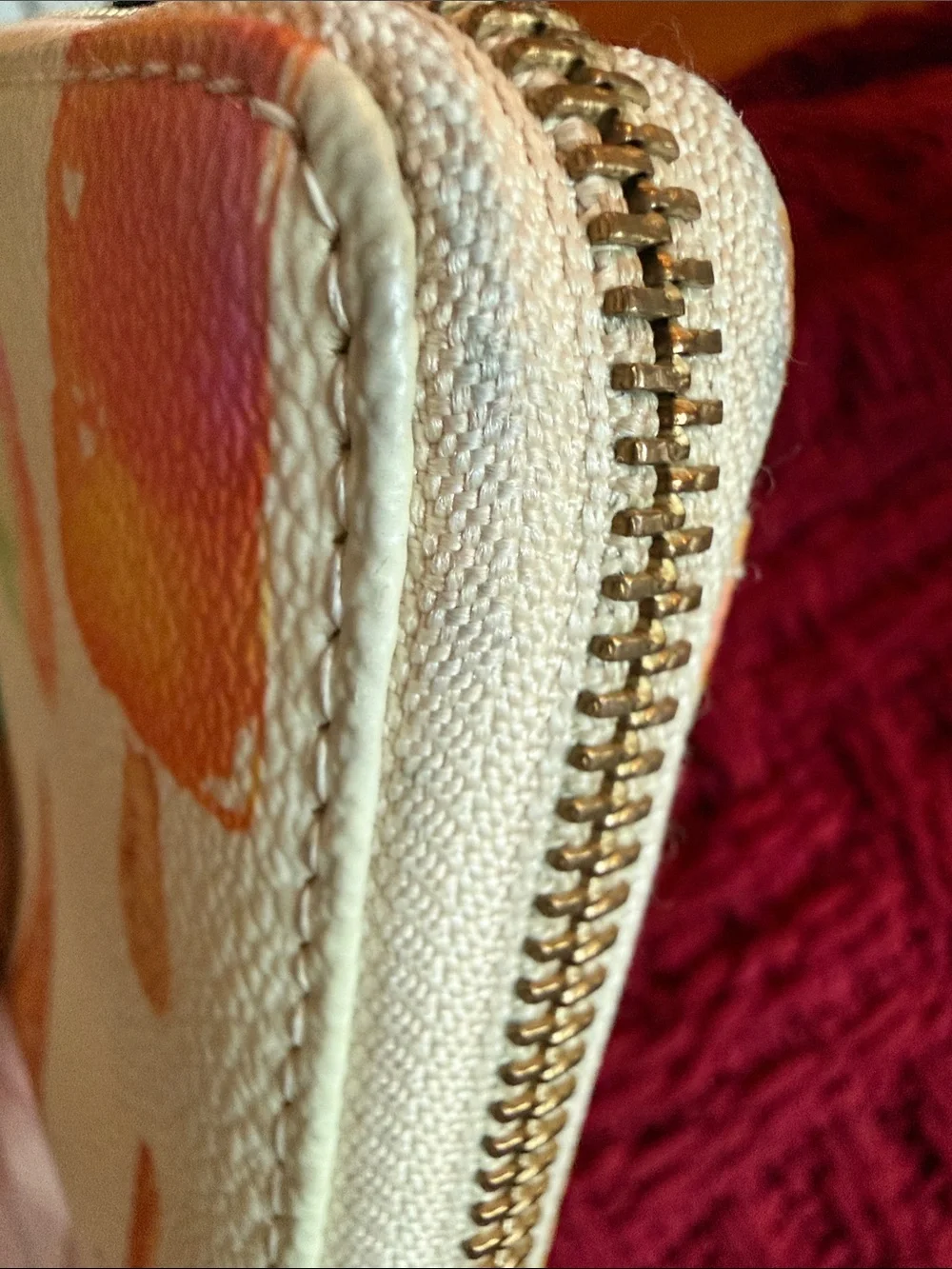 kate spade cream zip